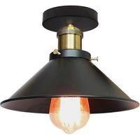 OEM Cham Plafonnier Design Parapluie Chapeau 22cm, Lustres Retro Industriel Mtal E27, Noir - Noir - Crezuo