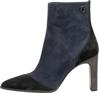 Floris Van Bommel Maysi Enkellaarsjes - Dames - Laarzen met Hak - Blauw - 42 EU - Su&egrave;de - Schoenen