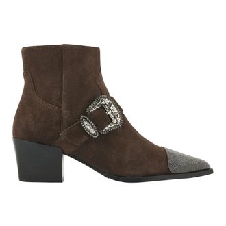 VIA VAI Schoenen, Dames, Bruin, 42 EU, Su&egrave;de, Kate Jemma Enkellaarsjes