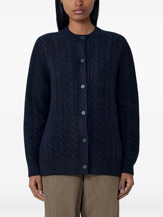 The Row cable-knit cardigan - women - Wool - M - Blue