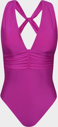Sunshine 79 Solids V-Plunge One-Piece Swimsuit