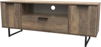 Welcome Furniture Havana Ready Assembled TV Unit with 2 Doors and 1 Drawer - Vintage Oak - Welcome Furniture | TJ Hughes