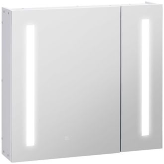 Kleankin Armario con espejo 70x15x65 cm blanco