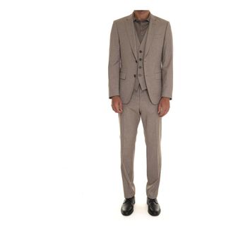 HUGO BOSS Heren, Pakken, Beige, Maat: 3XL Wol