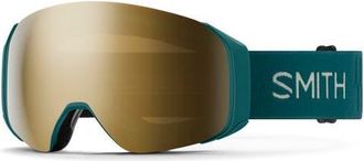 Smith 4D MAG ChromaPop Low Bridge Snow Goggles in Malachite/Chromapop Sun Black at Nordstrom