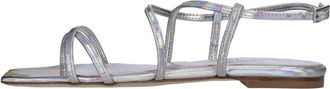 NCUB Platte Sandalen - Dames - Sandalen - Grijs - 38 EU - Leer - Schoenen