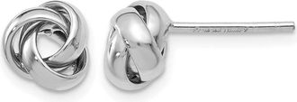 Diamond2Deal 14K White Gold Polished Fancy Design Stud Earrings