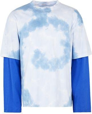 8 by YOOX ORGANIC COTTON TIE & DYE OVERSIZE L/SLEEVE T-SHIRT