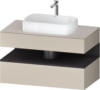 Duravit Duravit - Qatego Consola Mueble Bajo Lavabo, 1 Extra&iacute;ble, 1 Caj&oacute;n