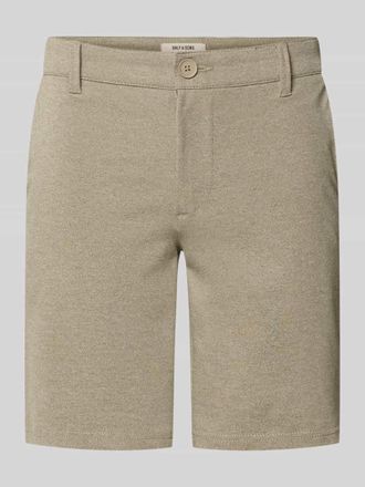 Only & Sons Regular Fit Chinoshorts aus Viskose-Mix Modell MARK in Taupe, Gr&ouml;&szlig;e XXL