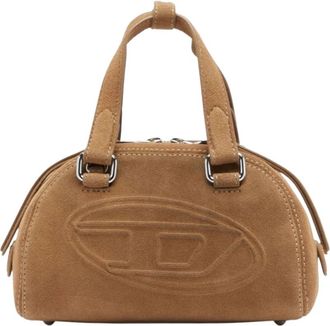 Diesel 1DR Dome Mini Bowling Bag - Dames - Handtassen - Bruin - ONE Size - Leer - Tassen
