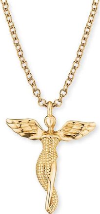 Engelsrufer Womens ERN-LILANGEL-G Ladies Angel Necklace - Gold Sterling Silver - One Size