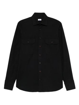 Borriello double-pocket button-down shirt - Black