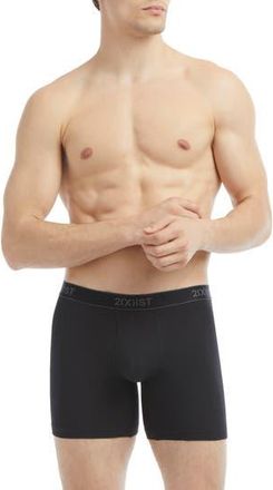 2(x)ist 3-Pack Cotton Boxer Briefs in White/Black/Heather Gray at Nordstrom Rack, Size X-Large