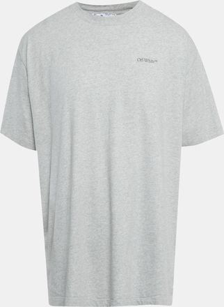 Off-white Grey Jumbo Arrow Printed Cotton Knit Oversized T-Shirt