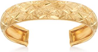 Ross-Simons 14kt Yellow Gold Diamond-Cut Adjustable Toe Ring