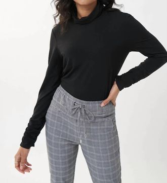 Joseph Ribkoff Fitted Mock Neck Top In Black