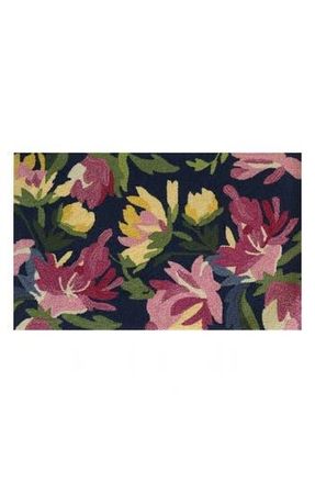 R16 Home Fresh Floral Door Mat in Dark Blue Multi at Nordstrom Rack, Size 28X45