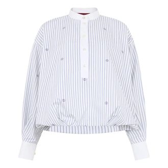 Gucci Dames, Blouses & Shirts, Wit, Maat: M Katoen