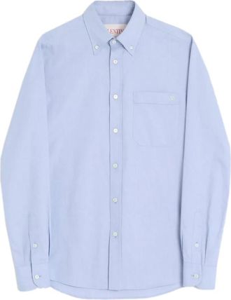Valentino Garavani VLogo Signature Shirt - Heren - Casual Overhemden - Blauw - L - Katoen - Overhemden