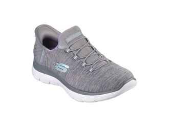 Skechers Summits - Hands Free Slip-Ins Womens Shoes Gray/Mint : 10.5 B - Medium, Textile