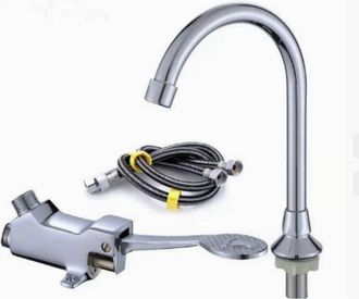 OEM Rubinetto A Pedale Per Lavabo Da Laboratorio Medico/bagno, Set Rubinetto Per Lavaggio Mani Da Laboratorio, Interruttore A Pedale -crezuo