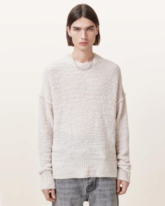 AllSaints Chillion Boxy Oversized Crew Sweater