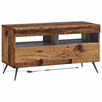 vidaXL Mueble De Tv Led Madera Envejecida Madera De Ingenier&iacute;a Vidaxl
