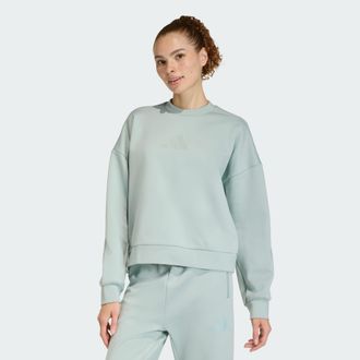 adidas Womens Z.N.E. SWEATSHIRT - Pale Green - Size X-Small