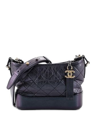 Chanel Gabrielle Quilted Aged Calfskin Small hobo bag - Viola