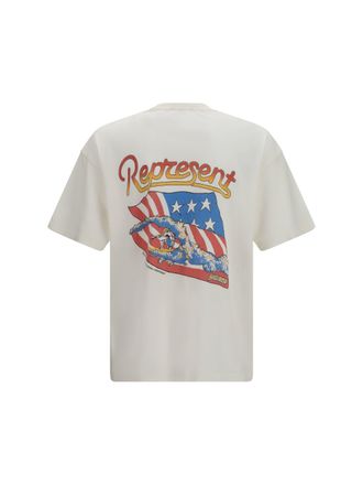 Represent Mens Beach Boys Americas Band T-Shirt Flat White Cotton; True Hemp T-Shirts And Polos