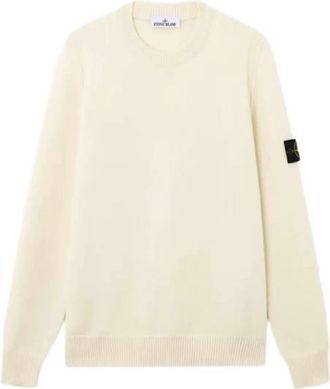 Stone Island Crew Neck Wool Sweater With Reverse Stitch Details Clothing