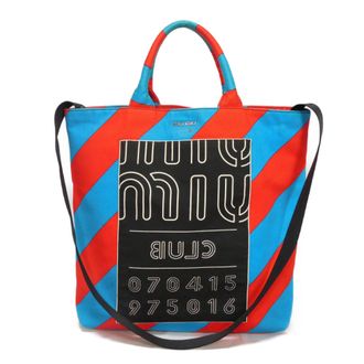 Miu Miu Blue Cotton Tote Bag (Pre-Owned)