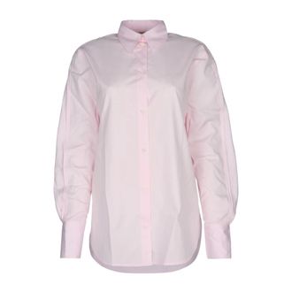 Toteme Kimono-Sleeve Poplin Shirt - female - Tot&ecirc;Me - Shirts - Pink - XS - Blouses & Shirts