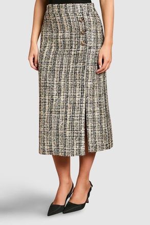 Coast Sequin Tweed Midi Skirt in Mono at Nordstrom, Size 10