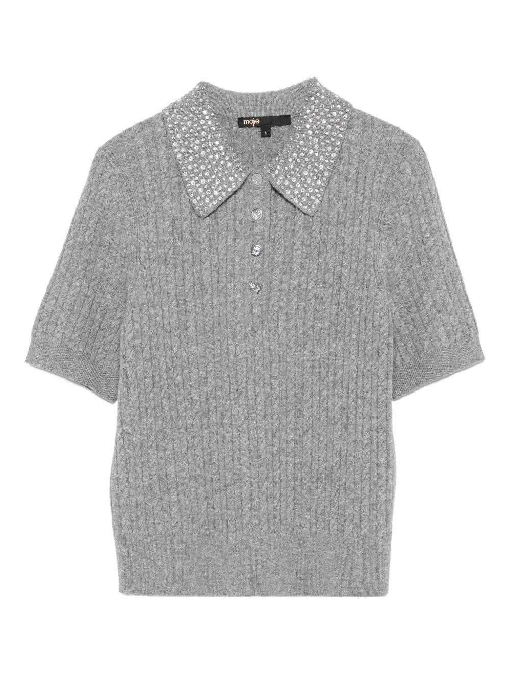 Pull Femme MAJE Paris - Taille M Noir - 100% Coton Et Nylon - Occasion Très Bon État