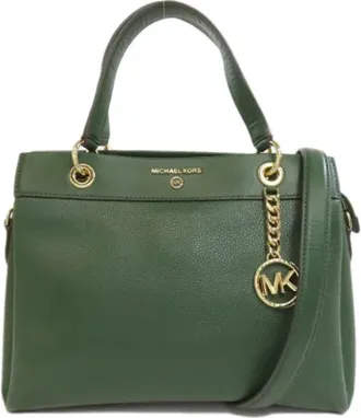 Michael Kors Pre-owned Handbags, female, Green, Size: ONE SIZE Pre-owned Leather shoulder-bags