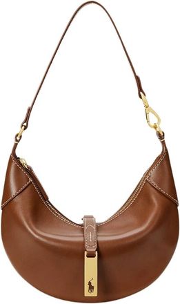 Polo Ralph Lauren Mini Calfskin Schoudertas - Cuoio - Dames - Handtassen - Bruin - ONE Size - Leer - Tassen