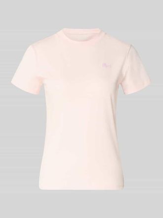 Lacoste Sport Slim Fit T-Shirt aus Baumwoll-Mix in Apricot, Gr&ouml;&szlig;e 34