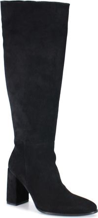 Diba TEXT BACK Suede Stove Pipe Tall Boot in Black at Nordstrom, Size 9.5