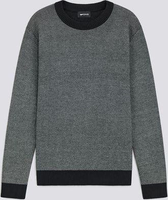 Gas Herenpullover met peper- en zouteffect AKIO ROUND NECK