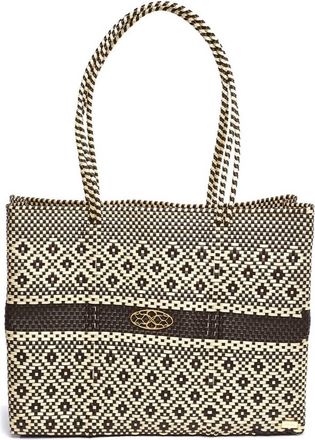 Lola's Bag Womens Travel Handmade Aztec Tote Bag With Clutch In Brown/beige