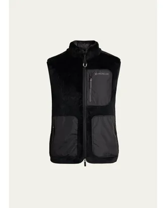Moncler Mens Faux-Fur Vest