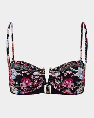 Camilla Midnight in Monserrate Bandeau U-Ring Bikini Top