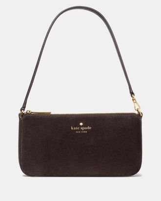 Kate Spade New York Womens Gemini Suede Convertible Wristlet - Brown - One Size