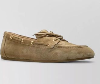 Stuart Weitzman tinsley moc toe suede loafer bow