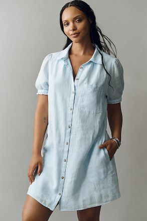 Pilcro Aly 100% Linen Mini Shirtdress