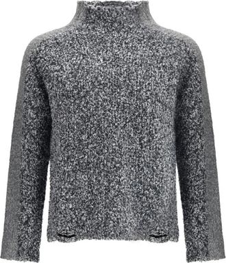 Diesel K-Erland Sweater - Heren - Coltruien - Grijs - M - Wol - Truien & Vesten