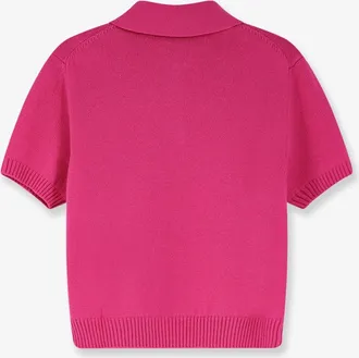 Givenchy Womens Wool And Cashmere Polo Shirt Pink Tops