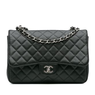 Chanel Classic Flap Bag Medium Gequilted Leer